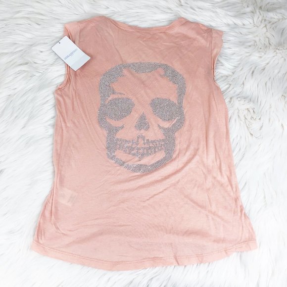 Zadig & Voltaire Tops - Zadig Voltaire Brooklyn Skull Top Bling Rhinestone